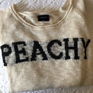 Blank Paige Loose Knit “Peachy” Graphic Sweater
